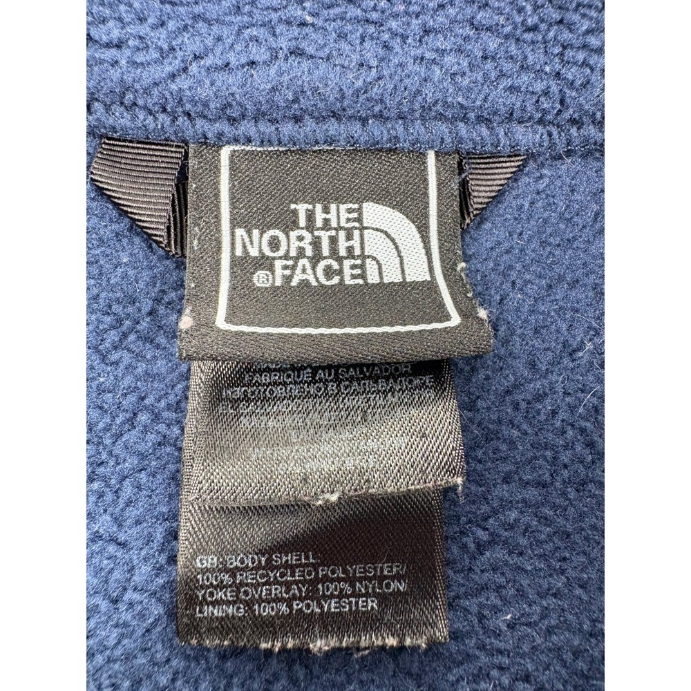 The North Face Denali Fleece Jacket Youth L 14/16 Navy Black Full Zip Coat - Picture 2 of 6